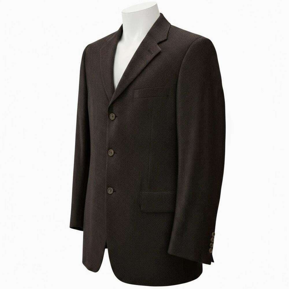 Alfani Velvet Blazer 40R Brown Black Textured Sport Coat NWT Men's Fall Blazer